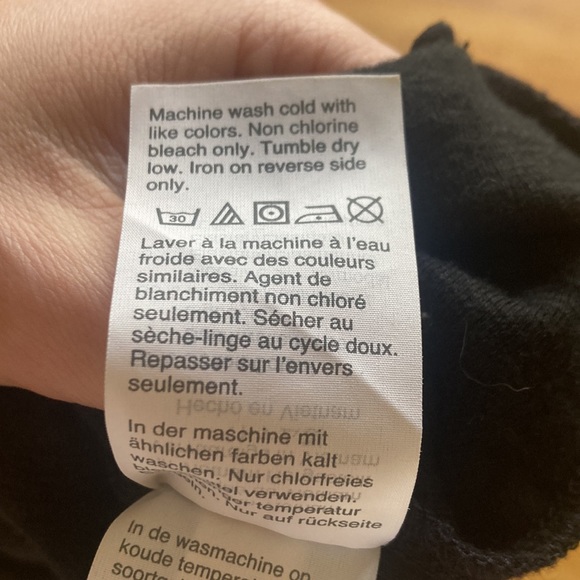 Madewell Black Lettuce Edge Gold Polka Dot T Shirt - Picture 5 of 5